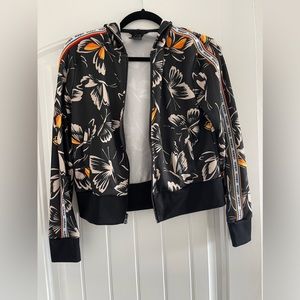 XS Adidas Zip Up Butterfly Print